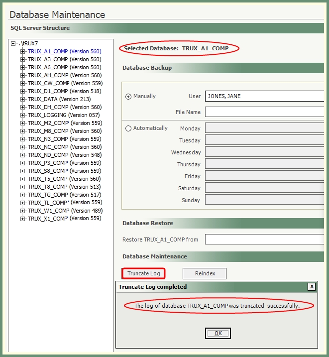 Database Maintenance