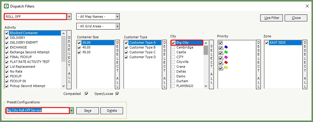 Dispatch Filters