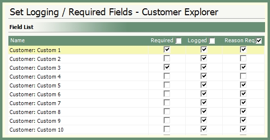 Customer Explorer: Customer Custom Fields